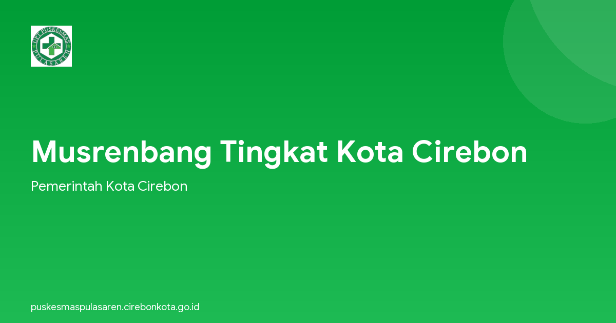 Musrenbang Tingkat Kota Cirebon