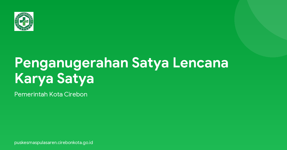 Penganugerahan Satya Lencana Karya Satya