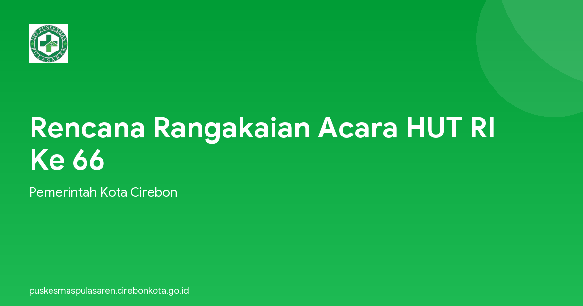 Rencana Rangakaian Acara HUT RI Ke 66