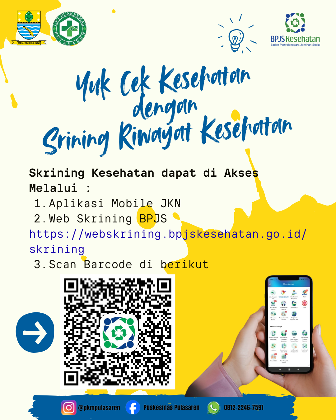 Antrian Online dan Skrining Kesehatan Mandiri